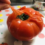 コンロの火を使わないトマトの皮むき